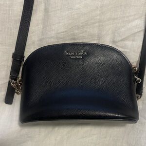 kate spade black leather dome crossbody